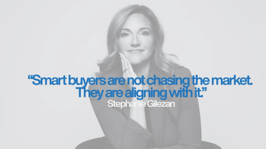 Stephanie Gilezan quote graphic for the article What Dubai’s $4.5B Week Really Tells Smart Global Buyers