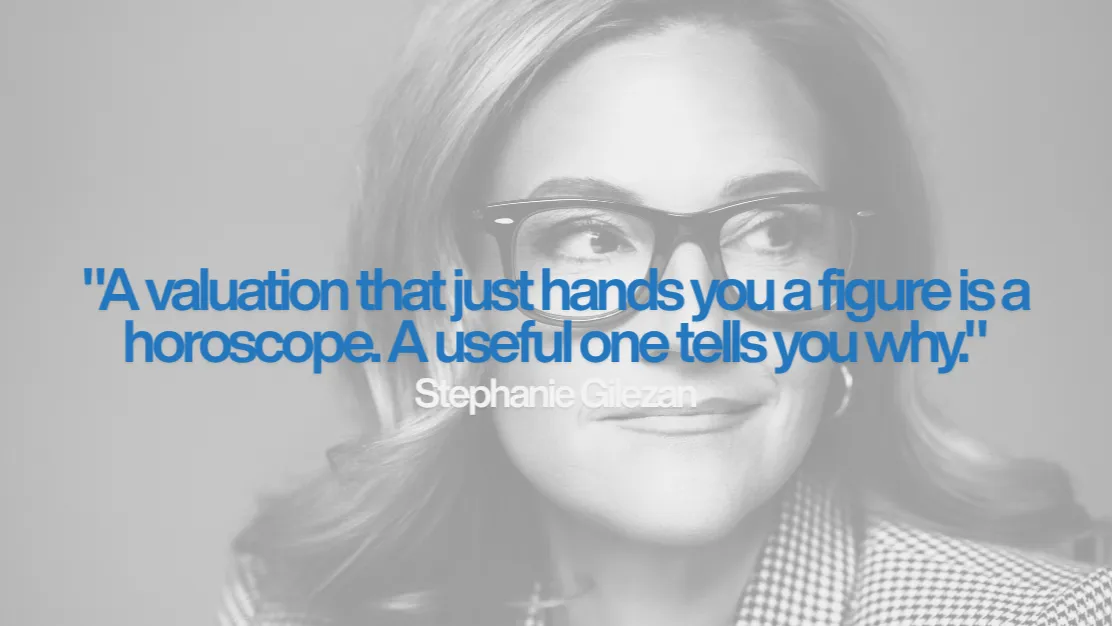 Stephanie Gilezan quote graphic for the article Your Business Is Probably Your Biggest Asset - And You Have No Idea What It's Worth