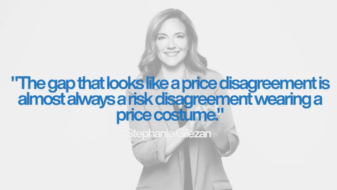 Stephanie Gilezan quote graphic for the article The Deal-Maker Mentality: Why Most Agents Negotiate and Almost None Make Deals