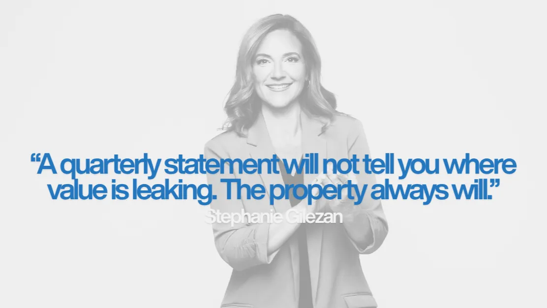 Stephanie Gilezan quote graphic for the article Most Commercial Property Owners Have No Idea What They Actually Own